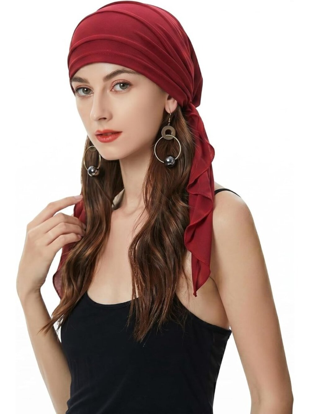 Stylish Pre-Tied Head Scarf Beanie for Women | Chemo Headwear & Hair Loss